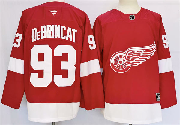 Men's Detroit Red Wings #93 Alex DeBrincat Fanatics Home Red Jersey