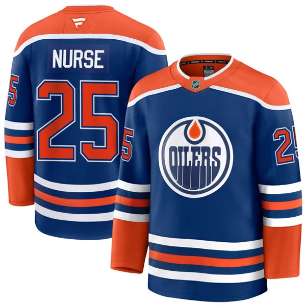Men's Edmonton Oilers #25 Darnell Nurse Royal Fanatics Authentic Player Alternate Jersey