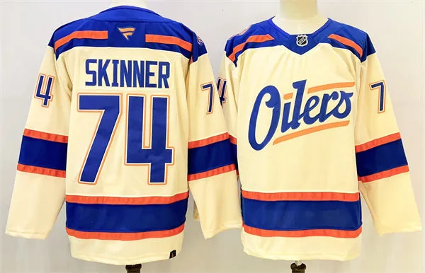 Men's Edmonton Oilers #74 Stuart Skinner Cream Alternate Oil Country Jersey
