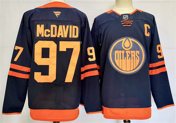 Men's Edmonton Oilers #97 Connor McDavid Fanatics Navy Alternate Jersey