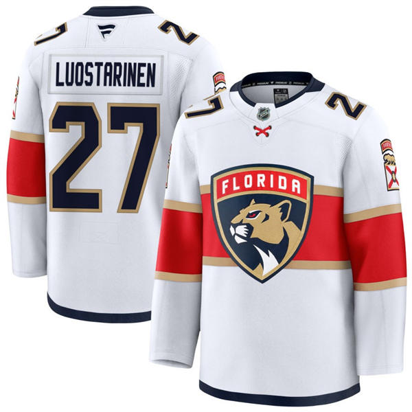 Men's Florida Panthers #27 Eetu Luostarinen Fanatics White Away Player Jersey