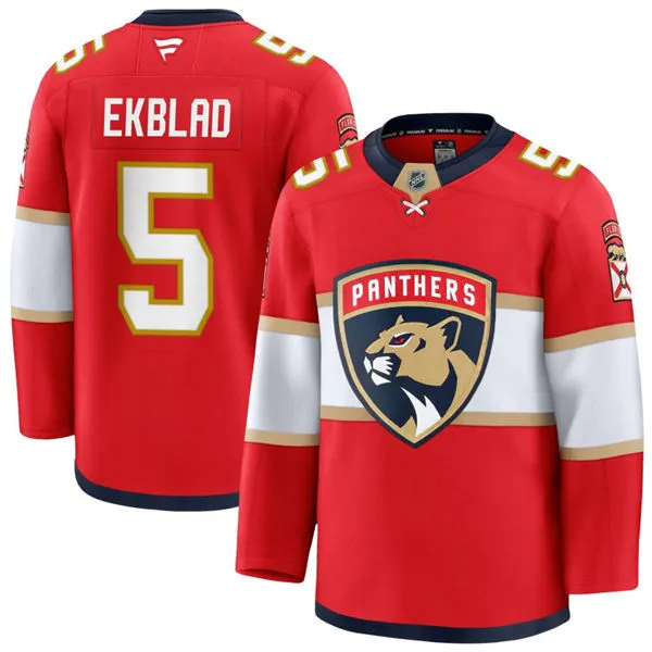 Men's Florida Panthers #5 Aaron Ekblad Fanatics Red Home Jersey