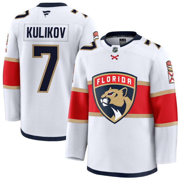 Men's Florida Panthers #7 Dmitry Kulikov Fanatics White Away Player Jersey