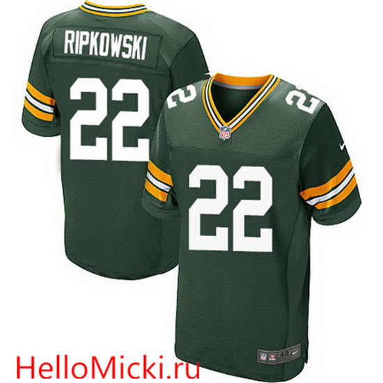Men's Green Bay Packers #22 Aaron Ripkowski Green Elite Jersey