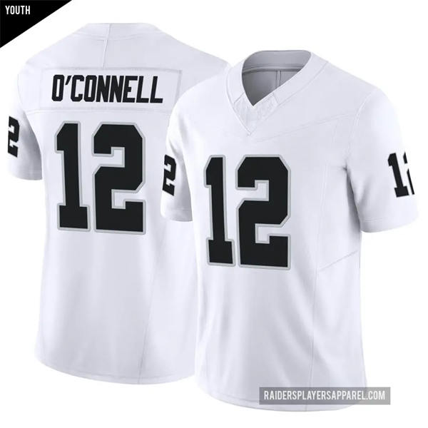 Men's Las Vegas Raiders #12 Aidan O'Connell Nike White Vapor Untouchable Limited Player Jersey