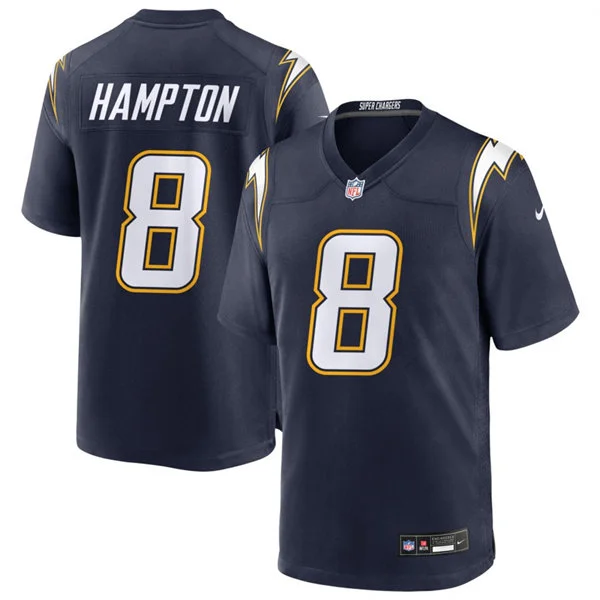 Men's Los Angeles Chargers #8 Omarion Hampton Nike Navy Alternate Vapor F.U.S.E. Limited Jersey