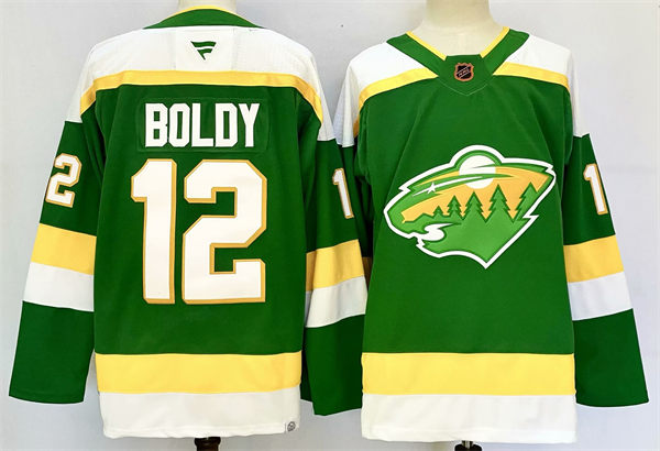 Men's Minnesota Wild #12 Matthew Boldy Fanatics Green Alternate Premium Jersey