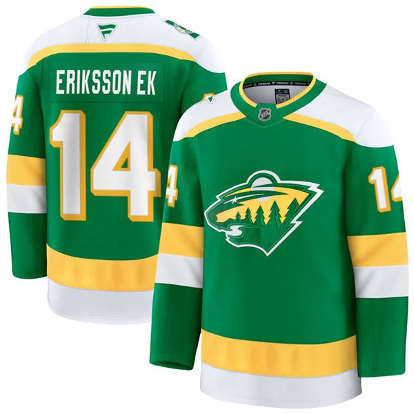 Men's Minnesota Wild #14 Joel Eriksson Ek Green 2022 Reverse Retro Primegreen Jersey