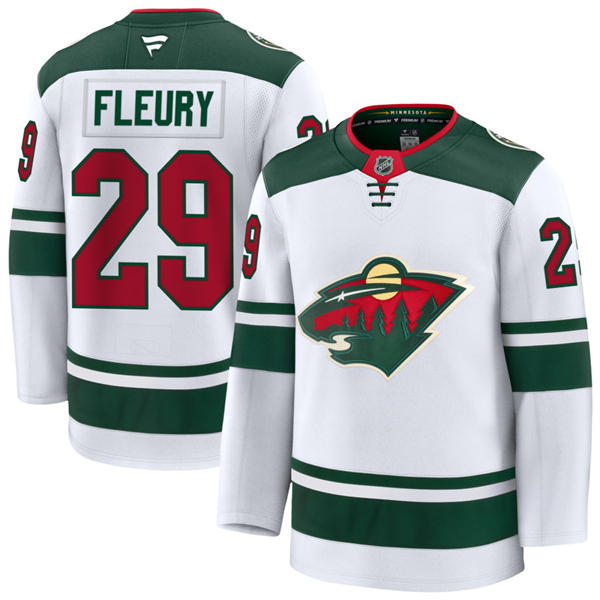 Men's Minnesota Wild #29 Marc-Andre Fleury Fanatics Away White Jersey