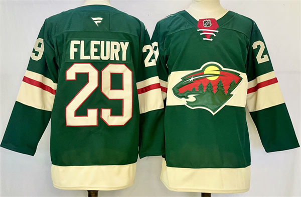 Mens Minnesota Wild #29 Marc-Andre Fleury Fanatics Home Green Jersey