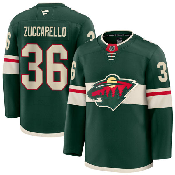 Men's Minnesota Wild #36 Mats Zuccarello Fanatics Home Green Jersey
