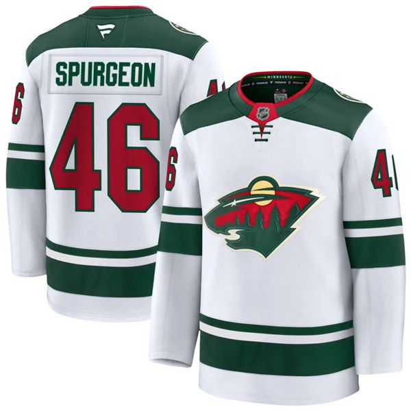 Men's Minnesota Wild #46 Jared Spurgeon Fanatics Away White Premium Player Jersey