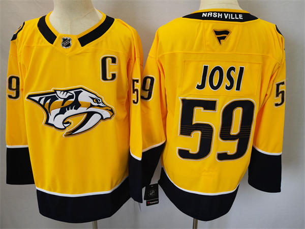 Men's Nashville Predators #59 Roman Josi Fanatics Gold Home Premium Jersey