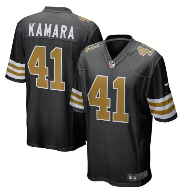 Men's New Orleans Saints #41 Alvin Kamara Nike Black Alternate Limited Player Jersey