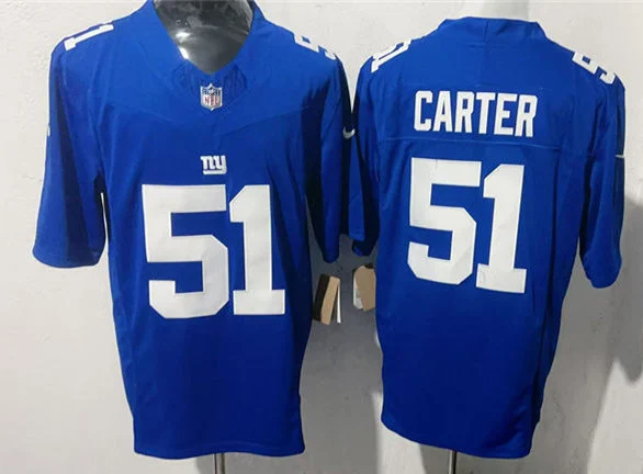 Men's New York Giants #51 Abdul Carter Nike Royal Team Color Vapor F.U.S.E. Limited Jersey