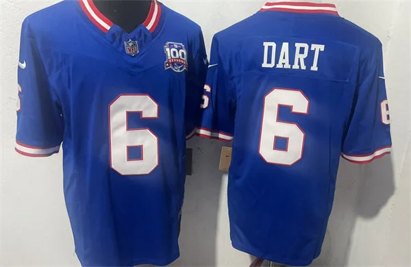 Men's New York Giants #6 Jaxson Dart Nike Royal Classic Limited Jersey