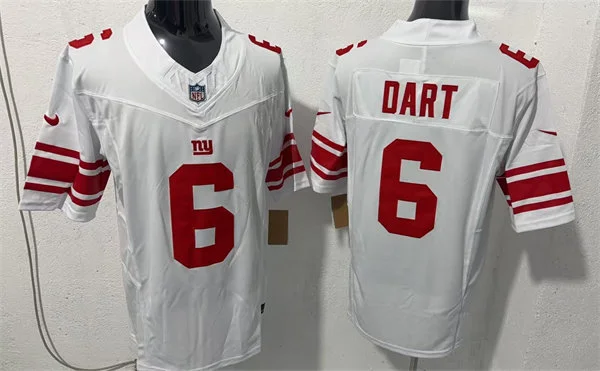 Men's New York Giants #6 Jaxson Dart Nike White Vapor F.U.S.E. Limited Jersey