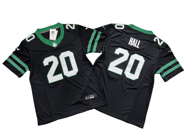 Men's New York Jets #20 Breece Hall Nike Black Alternate Legacy Game Jersey