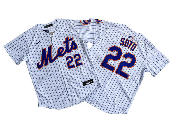 Mens New York Mets #22 Juan Soto Nike White Home Limited Player Jersey