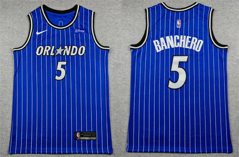 Men's Orlando Magic #5 Paolo Banchero Nike 2025-26 Blue Icon Edition Jersey