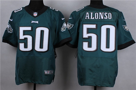 Men's Philadelphia Eagles #50 Kiko Alonso Nike Elite Home Green Jersey 