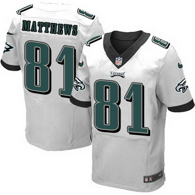 Men's Philadelphia Eagles #81 Jordan Matthews 2014 White Nik Elite Jersey