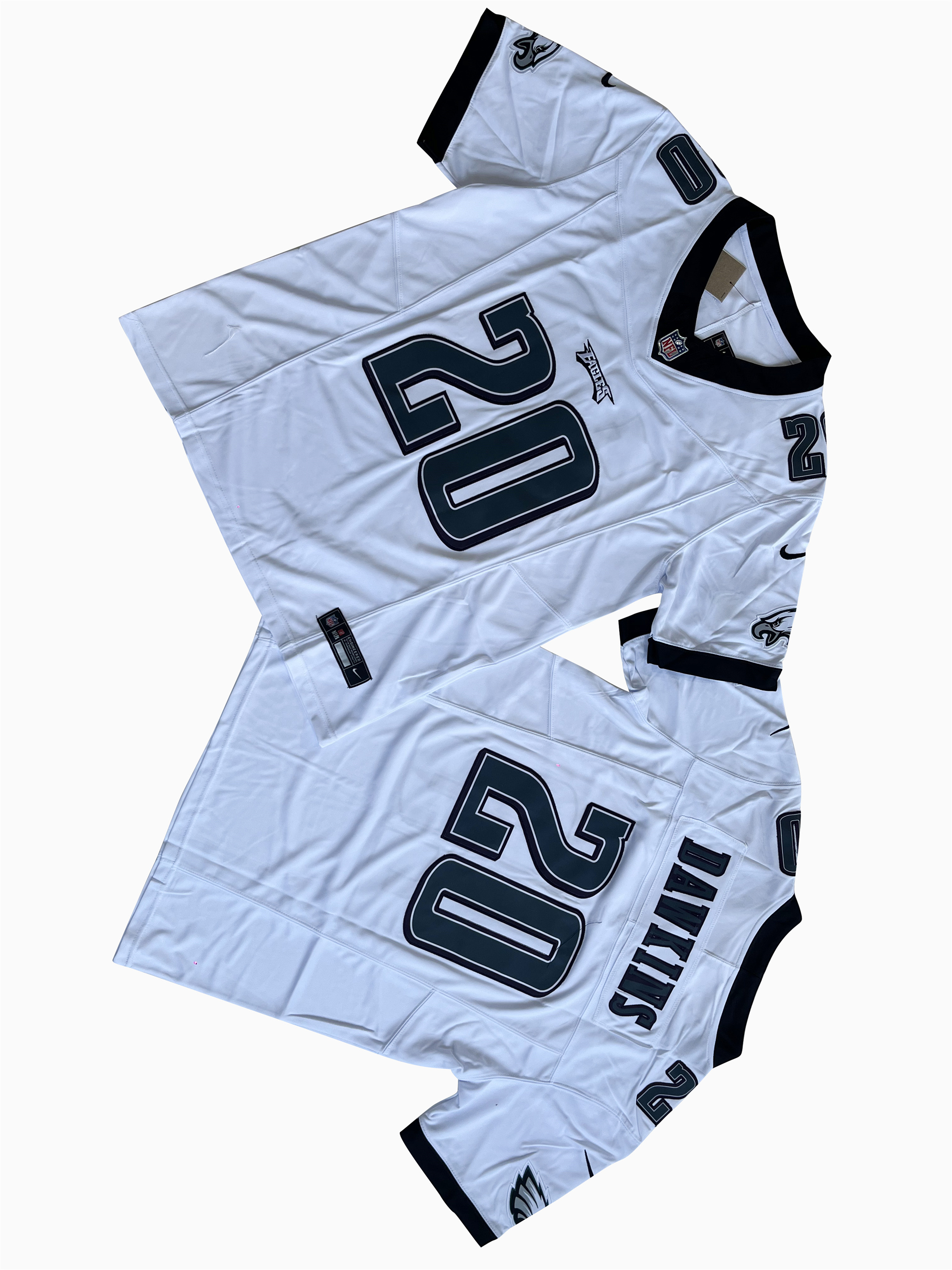 Men's Philadelphia Eagles Retired Player #20 Brian Dawkins Nike White 2023 Vapor F.U.S.E. Limited Jersey