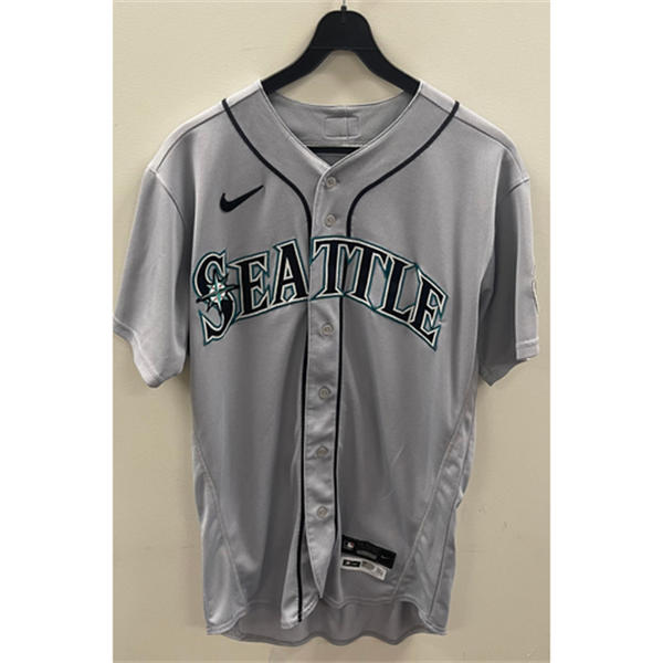 Men's Seattle Mariners #10 Victor Robles Nike Away Gray Limited Player Jersey