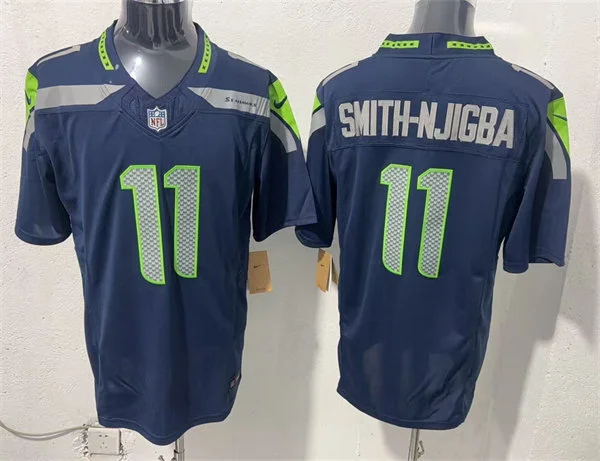 Men's Seattle Seahawks #11 Jaxon Smith-Njigba Nike Navy Team Color Vapor Limited Jersey