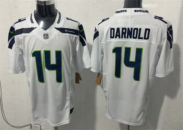 Men's Seattle Seahawks #14 Sam Darnold Nike White Vapor F.U.S.E. Limited Jersey