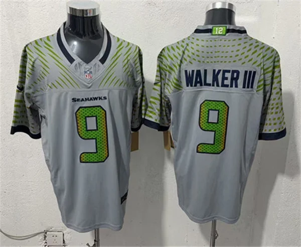 Men's Seattle Seahawks #9 Kenneth Walker III Nike Vapor F.U.S.E. Limited Soundwaves Rivalry Series Jersey