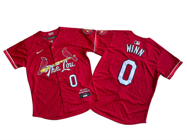 Men's St. Louis Cardinals #0 Masyn Winn Red 2024 City Connect Limited Jersey