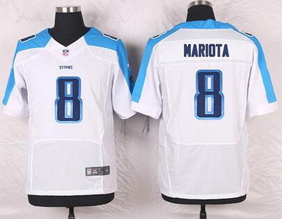 Men's Tennessee Titans #8 Marcus Mariota White Road NFL Nike Elite Jersey