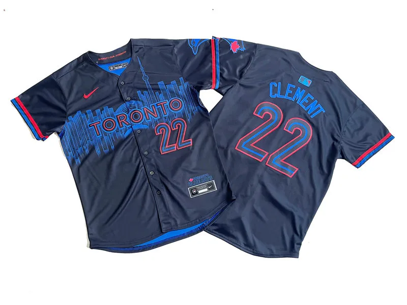 Mens Toronto Blue Jays #22 Ernie Clement 2024 City Connect Limited Player Jersey - Black