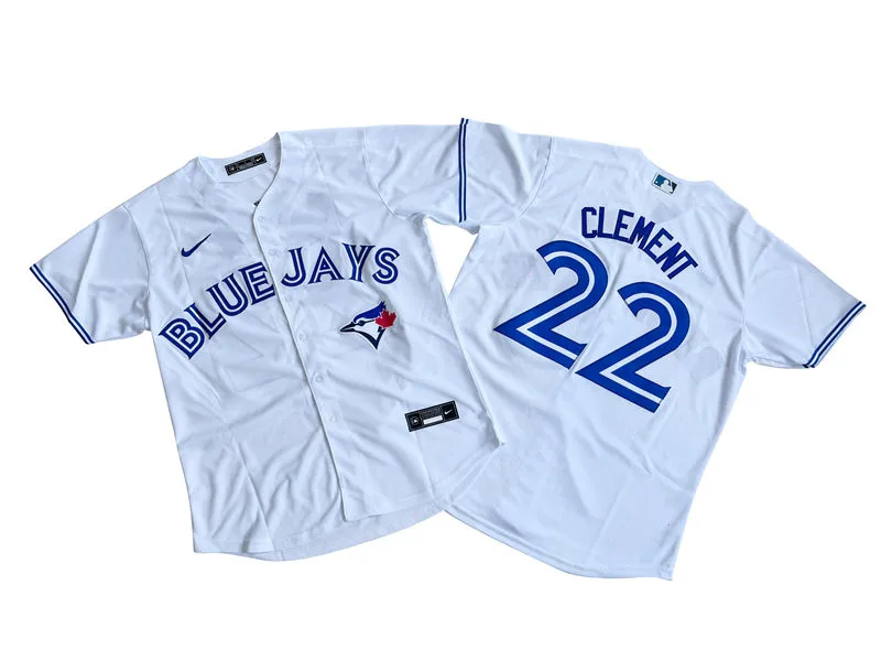 Mens Toronto Blue Jays #22 Ernie Clement Nike White Home Limited Player Jersey