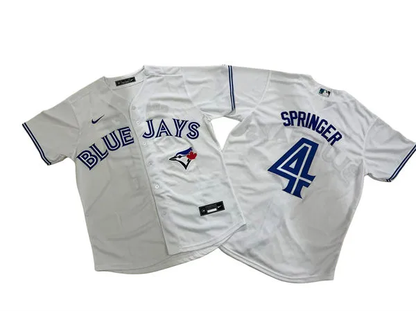 Men's Toronto Blue Jays #4 George Springer Nike White Home Limited Jersey