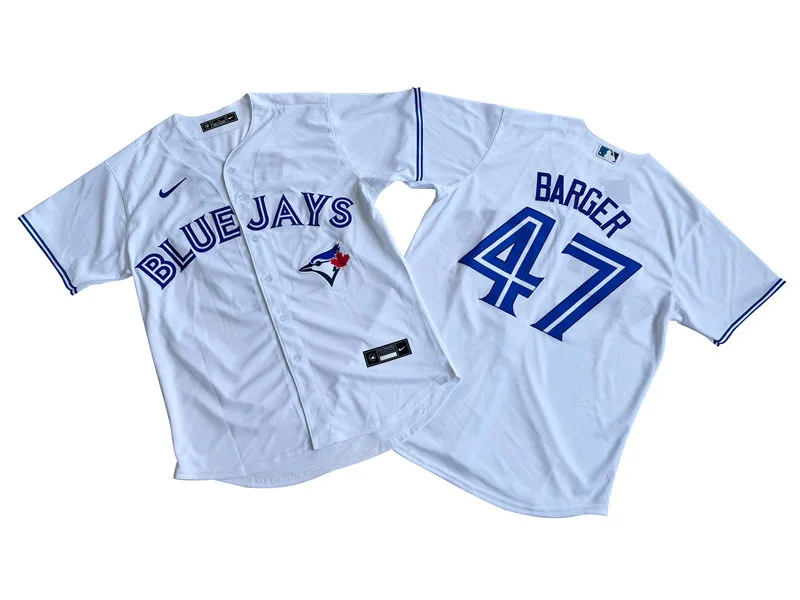 Mens Toronto Blue Jays #47 Addison Barger Nike White Home Limited Player Jersey