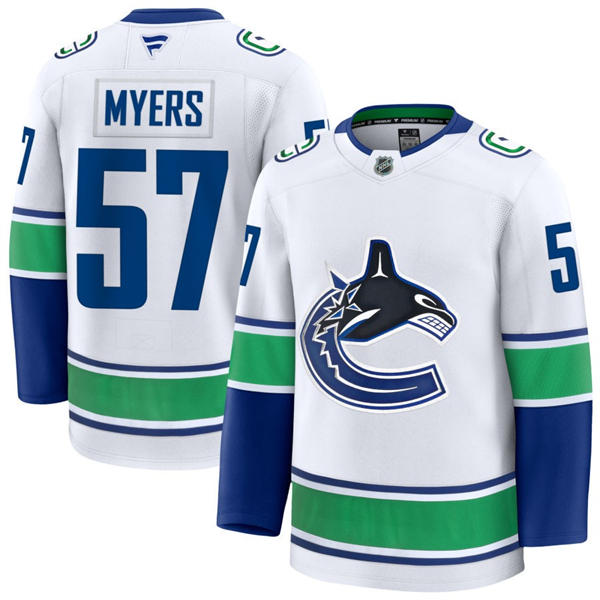 Men's Vancouver Canucks #57 Tyler Myers Fanatics Away White Player Jersey