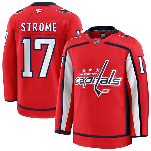Men's Washington Capitals #17 Dylan Strome Fanatics Home Red Premium Jersey