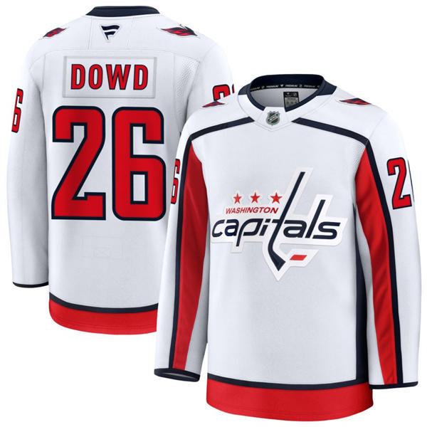Men's Washington Capitals #26 Nic Dowd Fanatics Away White Premium Jersey