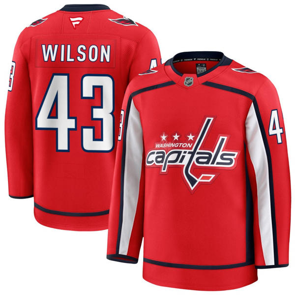 Men's Washington Capitals #43 Tom Wilson Fanatics Home Red Premium Jersey