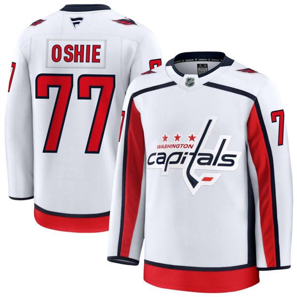 Men's Washington Capitals #77 T. J. Oshie Fanatics Away White Premium Jersey