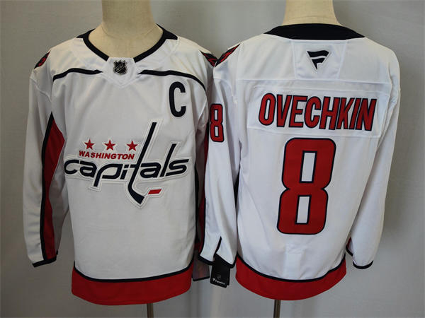 Men's Washington Capitals #8 Alexander Ovechkin Fanatics Away White Premium Jersey