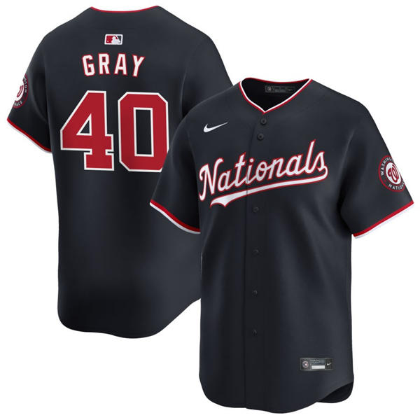 Men's Washington Nationals #40 Josiah Gray Nike Navy Alternate Limited Player Jersey