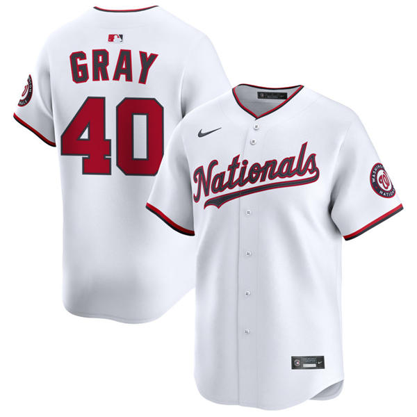 Men's Washington Nationals #40 Josiah Gray Nike White Home Limited Jersey
