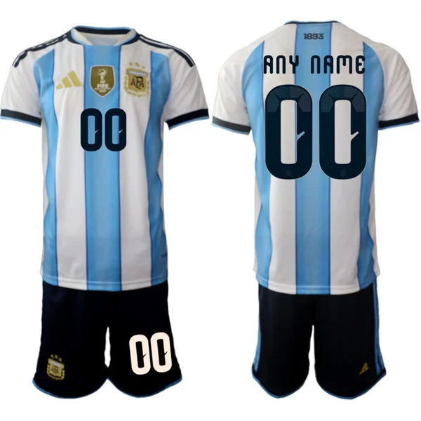Mens Argentina National Team Custom Home White 2026 FIFA World Cup Soccer Jersey Suit