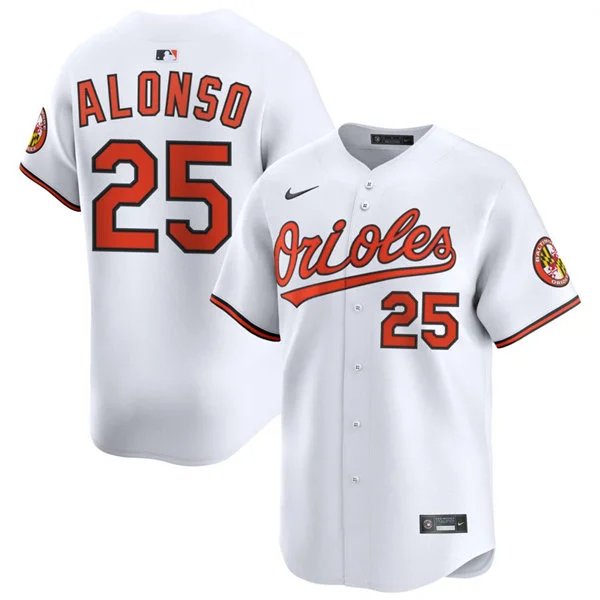 Mens Baltimore Orioles #25 Pete Alonso Nike White Home Limited Player Jersey