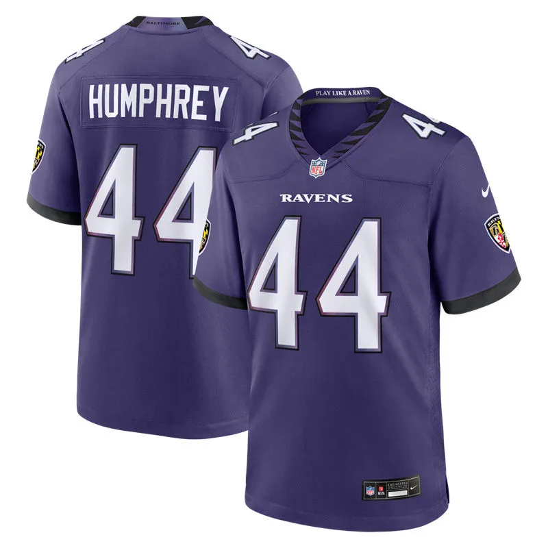 Men's Baltimore Ravens #44 Marlon Humphrey Nike 2026 Next Flight Purple Vapor F.U.S.E Limited Jersey