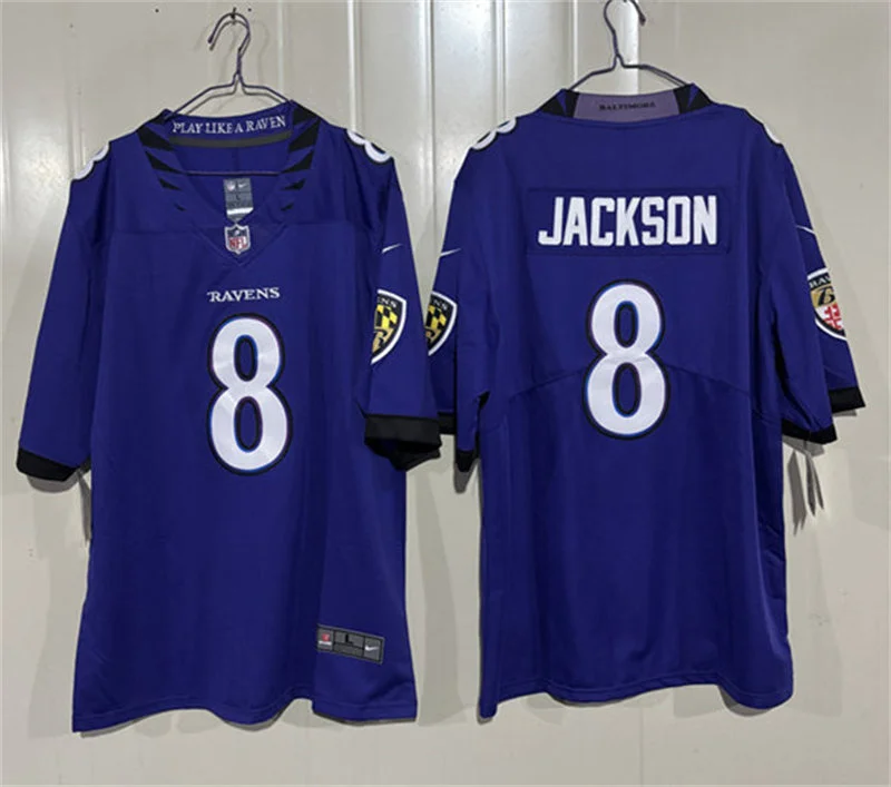 Men's Baltimore Ravens #8 Lamar Jackson Nike Purple 2026 Next Flight Vapor F.U.S.E. Limited Jersey