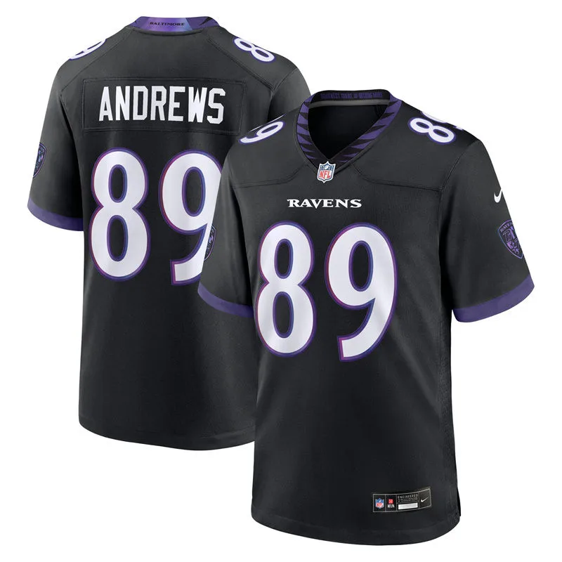 Men's Baltimore Ravens #89 Mark Andrews Nike 2026 Next Flight Black Alternate Vapor F.U.S.E Limited Jersey